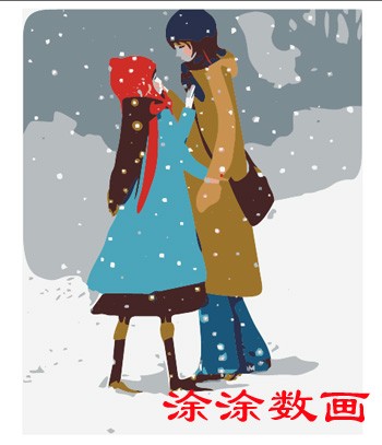 供应情侣系列数字油画